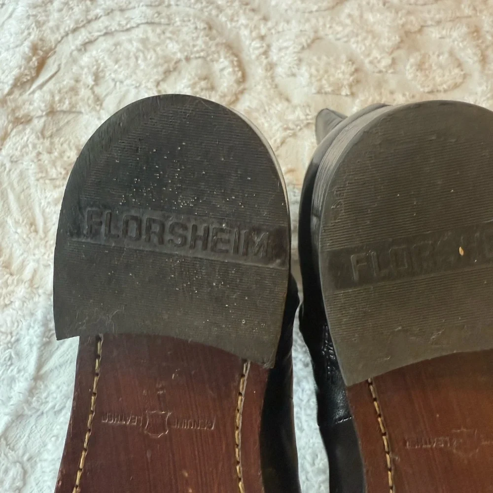Florsheim Black Leather Beatle Men's Boots Size 8.5 - Picture 7 of 9